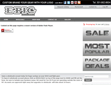 Tablet Screenshot of epicmmagear.com
